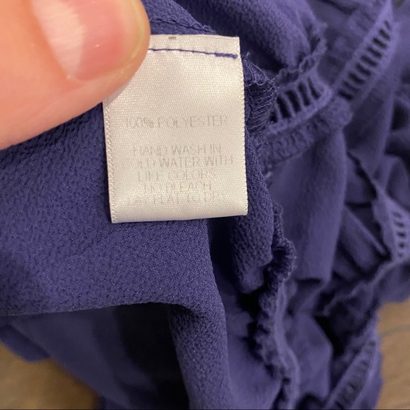 Harlowe & Graham Tiered Ruffle HiLo Cutout Blouse - Picture 7 of 7